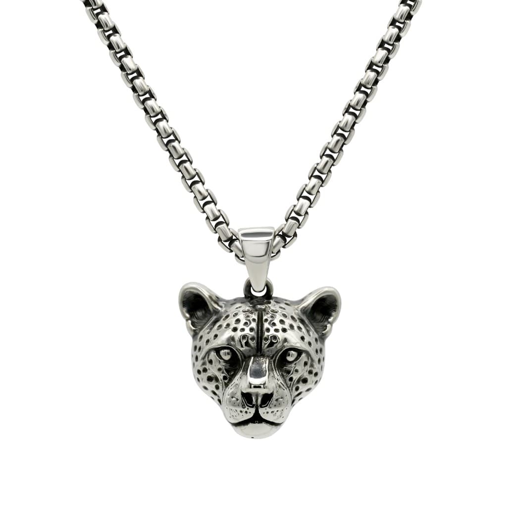 3mm Box Chain & Cheetah Pendant Set
